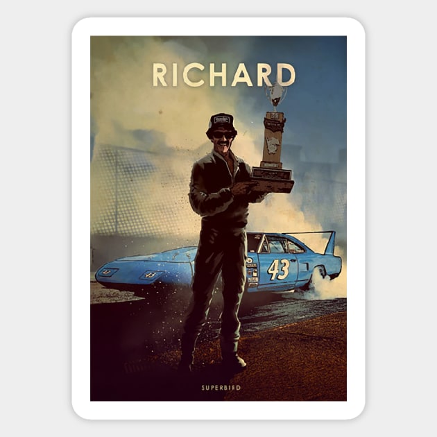 Richard Petty - Plymouth Superbird- Car Legends Sticker by Great-Peoples